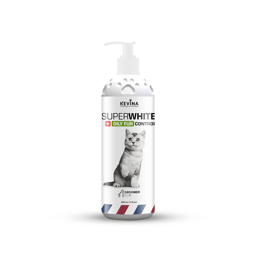 แชมพูแมว KEVINA สูตรขนสีขาว ลดความมันโคนหาง ขนาด 325 ML._0
